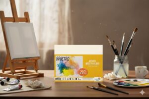 Brustro Artists’ Watercolour Paper 200 GSM A5 – 25% cotton Cold Pressed 2 Packets (Each Packet Contains 24 + 6 Sheets Free)