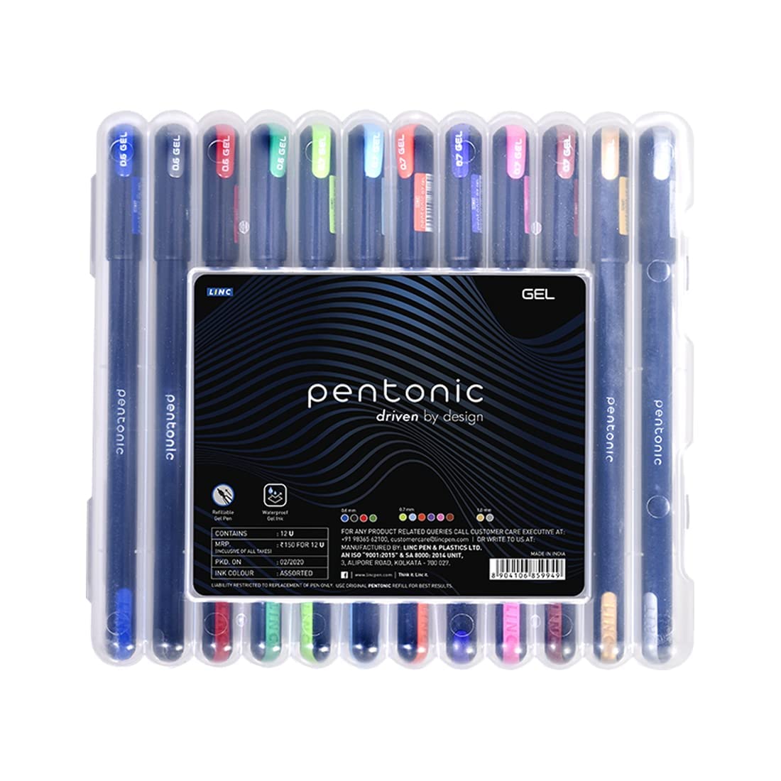 Pentonic Multicolor Gel Pen With Hard Box Case