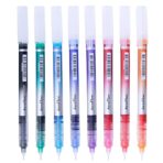 BRUSTRO AeroFlow Coloured Micro-Tip Roller Ball Pen | Tip size - 0.5 mm - Set of 8