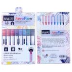 Brustro AeroFlow Coloured Micro-Tip Roller Ball Pen Set of 8