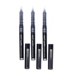 BRUSTRO AeroFlow Liquid Ink Rollerball Pens | Black | 0.5mm, Micro Tip | Pack of 3