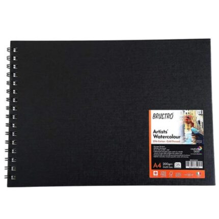 BRUSTRO Artist 25% Cotton Watercolour Wiro Journal A4 Landscape
