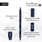 Brustro Kuro Precision Mechanical Pencil | Tip Size - 0.3mm With 20 - HB and 20 - 2B leads , 3 Eraser Refills