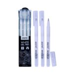 Brustro White Gel Pen 1mm tip Pack of 3  (Set of 2pcs)