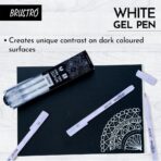 Brustro White Gel Pen 1mm tip Pack of 3  (Set of 2pcs) - Image 4