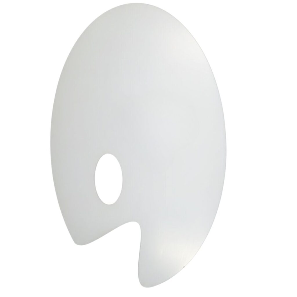 Clear Acrylic Paint Palette Oval small 12 Inch