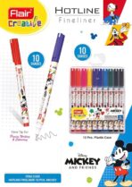 Flair Creative Mickey & Friends Hotline Fineliner Set with 10 vibrant fine tip pens