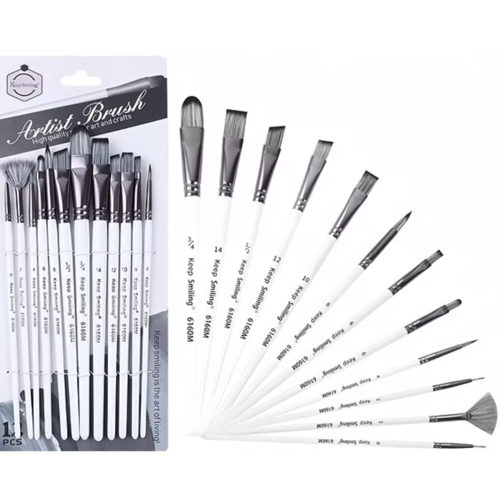 Keep Smiling Artist Brush Set 12 sizes