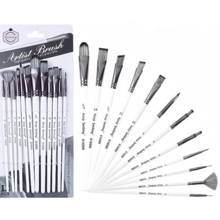 Keep Smiling Artist Brush Set 12 sizes