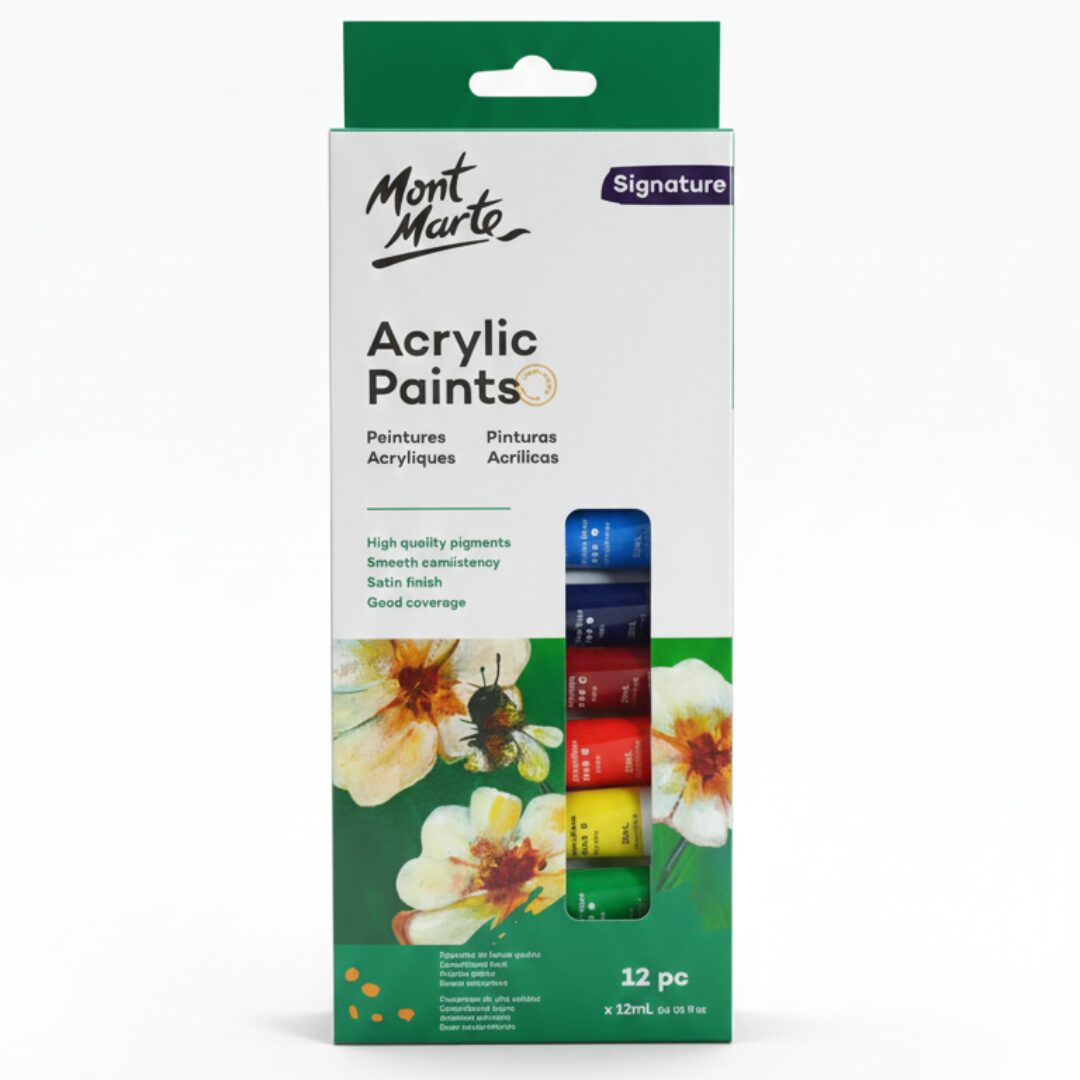Mont Marte Acrylic Paints Signature 12pc x 12ml Mont Marte Acrylic Paints Signature 12pc x 12ml