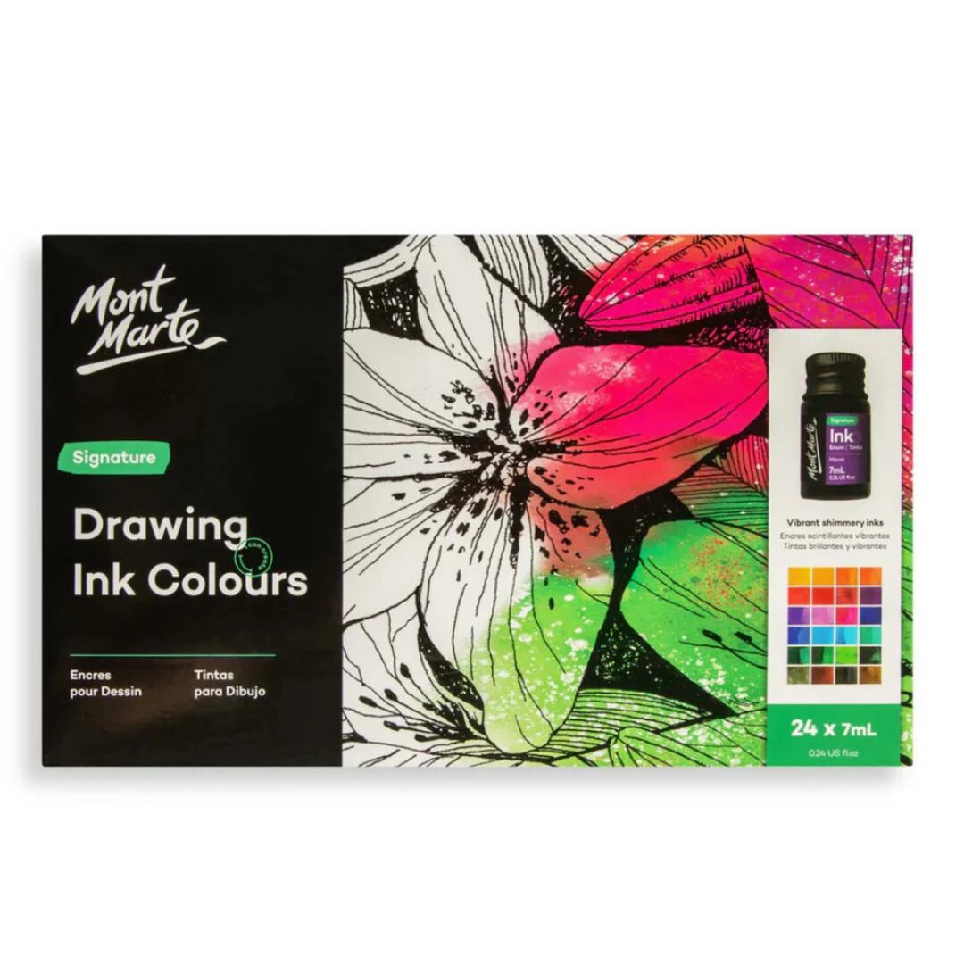 Mont Marte Drawing Ink Colours Signature 24pc x 7ml Mont Marte Drawing Ink Colours Signature 24pc x 7ml