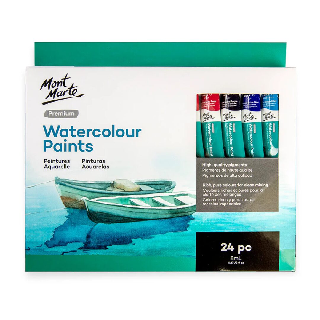 Mont Marte Watercolour Paints Premium 24pc x 8ml Mont Marte Watercolour Paints Premium 24pc x 8ml
