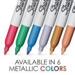 Sharpie Fine Permanent Metallic Marker – Set of 6