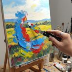 Stainless Steel Artist Palette Painting Knife for Acrylic & Oil Painting