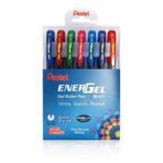 Pentel EnerGel Roller Gel Pen Set of 8 Colours