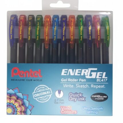 Pentel Energel 0.7mm Roller Gel Pen set of 12