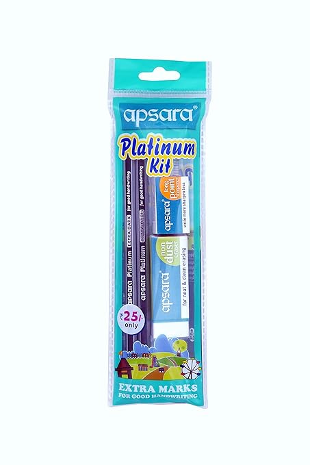 Apsara Platinum Kit Apsara Platinum Stationery Kit | Complete Pencil Kit for School, College & Gifting