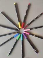 BRUSTRO Coloured Fineliner set of 12, 0.4mm Ideal For writing, drawing, doodles, mandala etc.