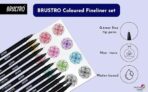 BRUSTRO Coloured Fineliner set of 12, 0.4mm Ideal For writing, drawing, doodles, mandala etc.