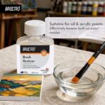 Brustro Brush Restorer 100ml 75ml+25ml Free| Brush Cleaner for Dried Acrylic & Oil Paint Brushes