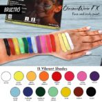 Brustro ChromaWear FX Face & Body Paint Set of 15