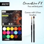 Brustro ChromaWear FX Face & Body Paint Set of 15