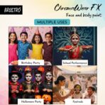 Brustro ChromaWear FX Face & Body Paint Set of 15