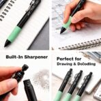 Brustro Scribe Precision Mechanical Pencil 2B 2mm Set of 3 | Drawing & Writing Pencil with Built-in Sharpener