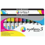 Daler Rowney System3 Acrylic Colour Intro Set 10x22ml | Acrylic Paint Set for Beginners & Artists