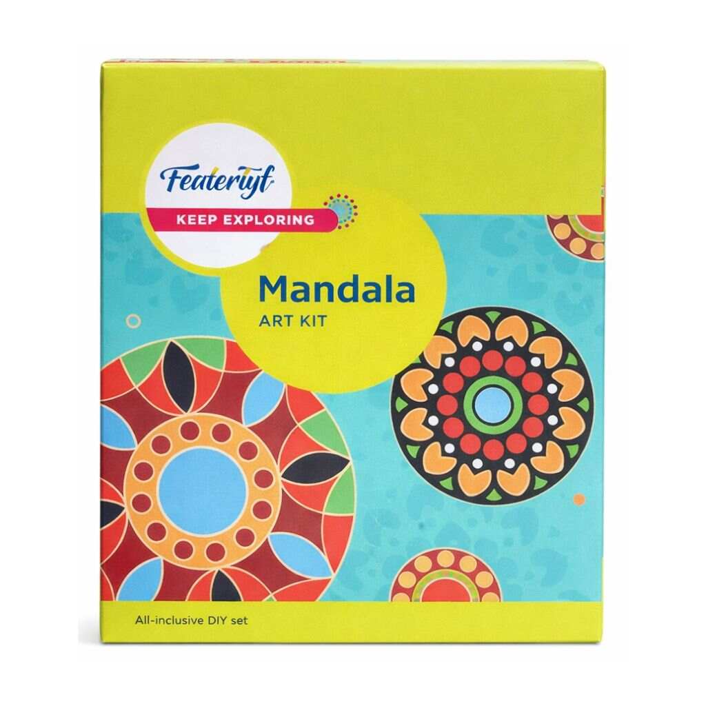 Fevi Mandala Fevicryl Mandala Art Kit for Beginners | DIY Mandala Painting Kit with Acrylic Colours & Bases - Image 1