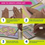 Fevicryl Lippan Art Kit DIY Mirror Work | Lippan Wall Art Kit for Beginners & Home Decor