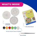 Fevicryl Mandala Art Kit for Beginners | DIY Mandala Painting Kit with Acrylic Colours & Bases