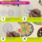 Fevicryl Mandala Art Kit for Beginners | DIY Mandala Painting Kit with Acrylic Colours & Bases