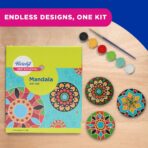 Fevicryl Mandala Art Kit for Beginners | DIY Mandala Painting Kit with Acrylic Colours & Bases