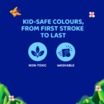 Fevicryl YUDU Poster Colours Set with Brush & Palette