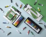 Pebeo Studio Acrylics Paint Set 12 Colours 12ml | High Viscosity Acrylic Paint for Canvas & Artists