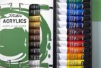 Pebeo Studio Acrylics Paint Set 12 Colours 12ml | High Viscosity Acrylic Paint for Canvas & Artists