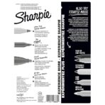 Sharpie Permanent Markers 6 Pack Assorted Sizes – Ultra Fine, Fine & Chisel Tip Black Ink
