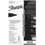 Sharpie Chisel Tip Permanent Markers Black 4 Count