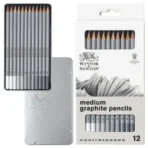 Winsor & Newton Studio Collection Medium Graphite Pencils 12pc | Drawing Pencils for Sketching & Shading