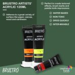 Brustro Artists Acrylic Colour 6 Shades120ml Fluorescent Shades - Image 4