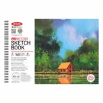 Anupam Pro Sketcher Drawing Book with Butter Paper Pages A4 Size Spiral-Bound Sketchpad 140 GSM