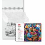 Anupam Pro Sketcher Drawing Book with Butter Paper Pages A4 Size Spiral-Bound Sketchpad 200 GSM - Image 3