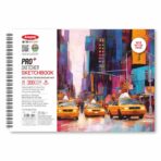 Anupam Pro Sketcher Drawing Book with Butter Paper Pages A4 Size Spiral-Bound Sketchpad 200 GSM