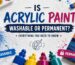 Acrylic Paint Washable or Permanent