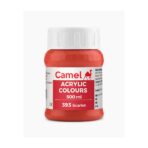 Camel Acrylic Colours Ultra Range - Jar of 500 ML - Scarlet (393)