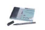 Brustro Professional Pigment Based Fineliner Pen Black Pack of 10 |Tip Size