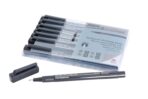 BRUSTRO Professional Pigment Based Fineliner Pen Black Set of 8
