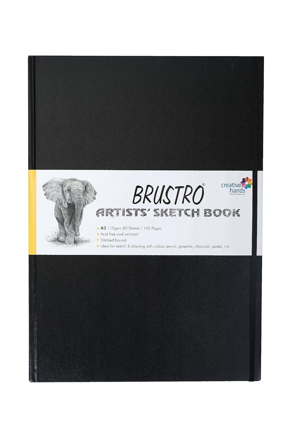 Brustro Artists Stitched Bound Sketch Book, A3 Size, 160 Pages, 110 GSM Brustro Artists Stitched Bound Sketch Book, A3 Size, 160 Pages, 110 GSM