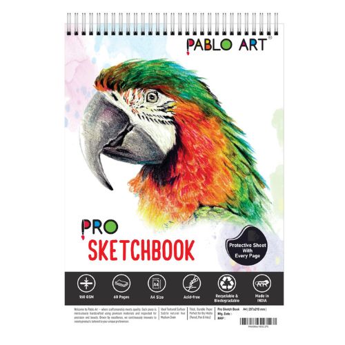 Pablo Art Pro Sketchbook A4 Size Protective Sheet with every Page